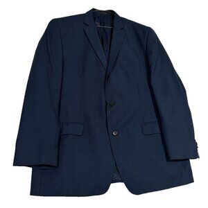 Michael Kors Sport Coat Blazer 48L Wool Two Button Suit Jacket Navy Blue